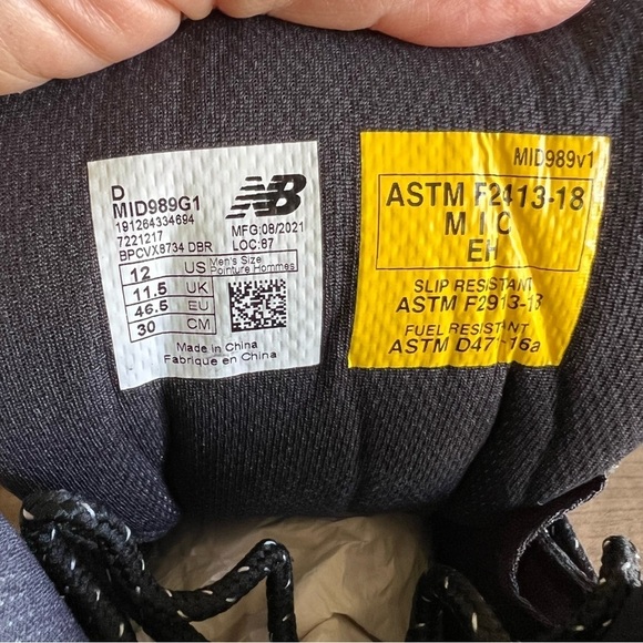 New Balance 989v1 Composite Toe Men's Work Shoe Size 12 #1144 - Picture 9 of 10